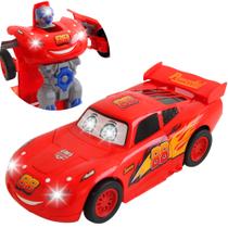 Carro Relampago Vira Robô Com Luz e Som Bate e Volta Carro Relampago Vira Robô Com Luz e Som Bate e Volta