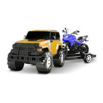 Carro Render Force com Moto Jeep Amarelo - Roma Jensen - Roma Brinquedos