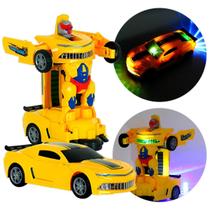 Carro Robô 2 Em 1 Musical Bate E Volta Luzes Brinquedo Infan