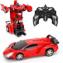 Carro Robô RC Transformável com Controle Remoto 2.4G