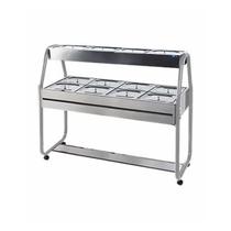 Carro Self Service Duplo 8 Cubas Quentes e 4 Cubas Frias Ibet SD08L -127V