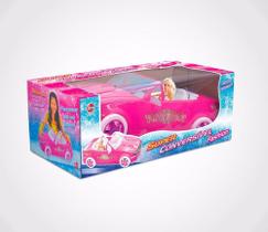 Carro Super Conversível fashion Para Barbie Pink Grande 60 Cm Líder