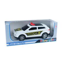 Carro Suv Policia Branco Na Caixa Brinquedo Realista 30cm - Diverplas Carro Suv Policia Branco Na Caixa Brinquedo Realista 30cm - Diverplas