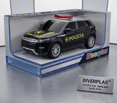 Carro Suv Policia Preto Na Caixa Brinquedo Realista 30cm - Diverplas Carro Suv Policia Preto Na Caixa Brinquedo Realista 30cm - Diverplas
