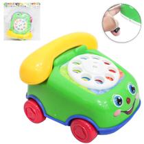 Carro telefone a corda com som 13,5x12x9cm
