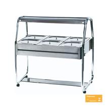 Carro Térmico Self Service Quente de 06 Cubas Cinza 220V ST06C IBET