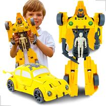 Carro Transforme Vira Robo Grande Brinquedo Menino 3 Anos - Kndy