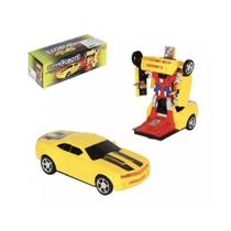 Carro Transformers Carro Robô Carrinho Som Luzes Brinquedo