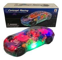 Carro Transparente Brinquedo Bate Volta Com Luz E Som Oferta - Toy King