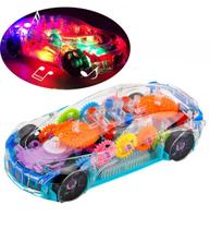 Carro Transparente Brinquedo Bate Volta Com Luz E Som - STORE