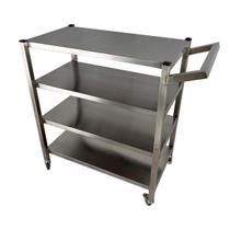 Carro Transporte Inox 4 Planos Liso Carro Transporte Inox 4 Planos Liso