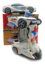 Carro Vira Robo Emite Som Luz Carrinho Bmw Brinquedo Menino Cor Branco Carro Vira Robo Emite Som Luz Carrinho Bmw Brinquedo Menino Cor Branco