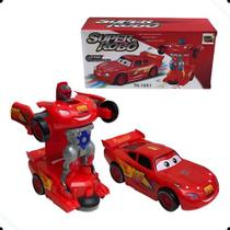 Carro Vira Robô Mcqueen Som Luz Bate Volta Presente Criança