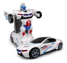 Carro Vira Robo Som Luz Carrinho Bmw Brinquedo Menino Pilha Carro Vira Robo Som Luz Carrinho Bmw Brinquedo Menino Pilha