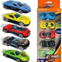Carros kit colecionável 164 express wheels die cast br2000 multikids pack 5 unid