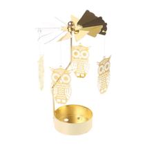 Carrosel Giratorio Corujas Decoração De Ambientes Casa e Decoração Mini Castiçal Carrosel Giratorio Corujas Decoração De Ambientes Casa e Decoração Mini Castiçal
