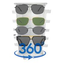 Carrossel Expositor Loja 20 Óculos Giratório Vitrine Ótica Balcão Varejo Torre Display Acrílico