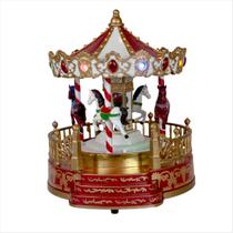 Carrossel LED Enfeite Natalino Com Movimento 20cm