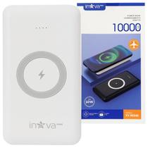 Carrregador Portátil Power Bank sem Fio 10.000mAh Indução Original Inova