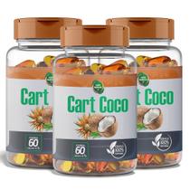 Cart Coco Óleo de Cártamo e Óleo de Coco 60 Cápsulas 1g Suplemento Natural Rico em TCM e Ômegas para sua Rotina de BemEstar
