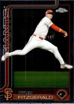 Carta colecionável de beisebol 2025 Topps Chrome 30 Tyler Fitzgerald Carta colecionável de beisebol 2025 Topps Chrome 30 Tyler Fitzgerald