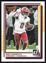 Carta colecionável de futebol americano 2025 Donruss 38 Mike Sainristil NM