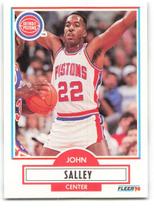 Carta colecionável Fleer 1990-91 John Salley Detroit Pistons Carta colecionável Fleer 1990-91 John Salley Detroit Pistons