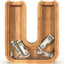 Carta de madeira extra grande Piggy Bank Sulevalt 12 para crianças