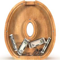 Carta de madeira extra grande Piggy Bank Sulevalt de 30 cm para crianças