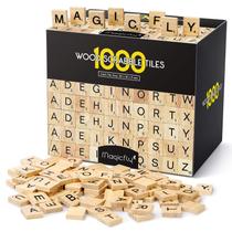 Carta de madeira Scrabble Tiles Magicfly A-Z 1000 unidades com caixa