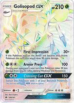 Carta rara secreta Pokémon Golisopod-GX