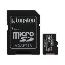 Cartão 256GB MicroSD com Adaptador SD - Classe 10 - Velocidade até 100MB/s - Kingston SDCS2-256GB