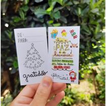 Cartão agradecimento felicitações boas festas 50 unidades feliz natal tag - RE ARTES