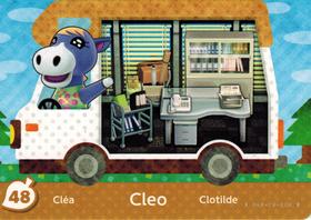 Cartão Amiibo Animal Crossing Cleo 48/50 da Nintendo Cartão Amiibo Animal Crossing Cleo 48/50 da Nintendo