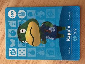 Cartão Amiibo Nintendo Animal Crossing KAPP'N 005/100 SP Cartão Amiibo Nintendo Animal Crossing KAPP'N 005/100 SP