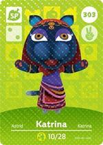 Cartão Amiibo Nintendo Animal Crossing Katrina 303 Cartão Amiibo Nintendo Animal Crossing Katrina 303