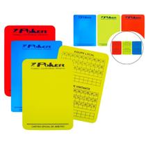 Cartão Árbitro Amarelo Azul Vermelho Profissional Futebol Poker