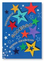 Cartão Artesanal Estrelas Coloridas Sucesso - Fina Ideia