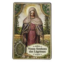 Cartão com Medalha Nossa Senhora das Lágrimas