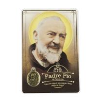 Cartão com Medalha Padre Pio