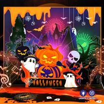 Cartão comemorativo Facraft Halloween 3D Pop-Up Lights Music Cartão comemorativo Facraft Halloween 3D Pop-Up Lights Music