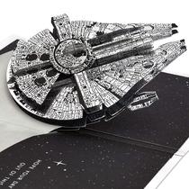 Cartão comemorativo Hallmark Star Wars Pop Up Birthday Millennium Falcon