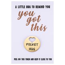 Cartão comemorativo MIXJOY You Got This Pocket Hug Token Gold Cartão comemorativo MIXJOY You Got This Pocket Hug Token Gold