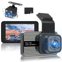 Cartão Dash Cam GUNCENG 4K frontal e traseiro de 170 de ângulo amplo de 32 GB Cartão Dash Cam GUNCENG 4K frontal e traseiro de 170 de ângulo amplo de 32 GB
