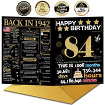 Cartão de Aniversário 84 Anos Joycard com Envelope 20x25cm Cartão de Aniversário 84 Anos Joycard com Envelope 20x25cm