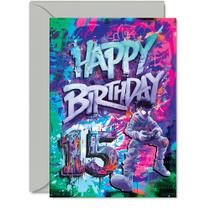 Cartão de Aniversário Giftzie Epic Gamer 15 Anos 13x18 cm Cartão de Aniversário Giftzie Epic Gamer 15 Anos 13x18 cm