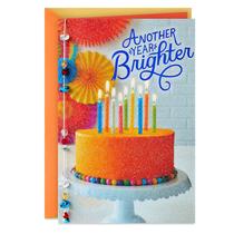 Cartão de aniversário Hallmark Another Year Brighter 5x7,2 polegadas
