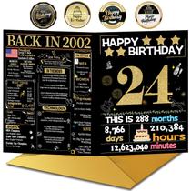 Cartão de Aniversário Joycard 24 Anos com Envelope 20,3x25,4 cm
