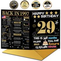 Cartão de Aniversário Joycard 29 Anos com Envelope - Relembrando 1997 Cartão de Aniversário Joycard 29 Anos com Envelope - Relembrando 1997