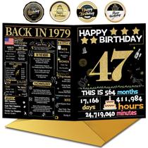 Cartão de Aniversário Joycard 47º com Envelope 20x25 cm